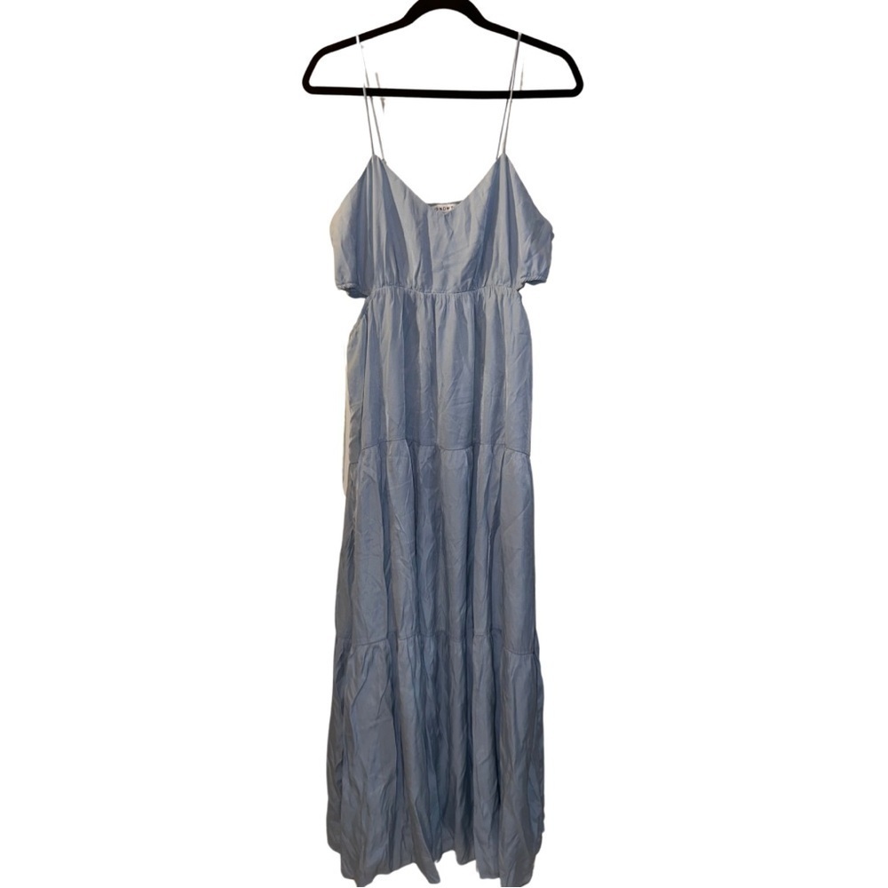 And Now This Baby Blue Maxi Dress with Side Cut-Out - XL